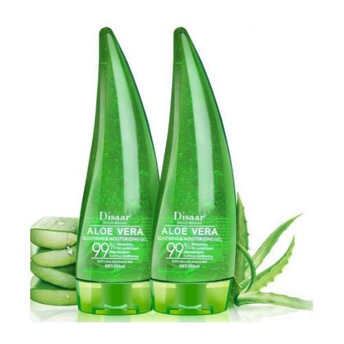 Disaar A Bundle of 2 Disaar Aloe Vera  Body Moisturizing Gel 99% Soothing Non Sticky Gel - 160 mls