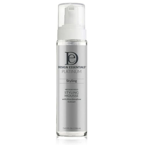 Design Essentials Platinum Medium Hold Styling Mousse 226Ml-White