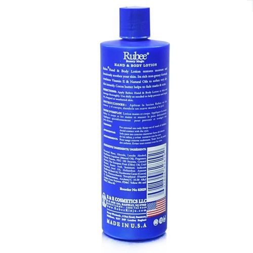 Rubee Hand & Body Lotion  16fl. (473ml).