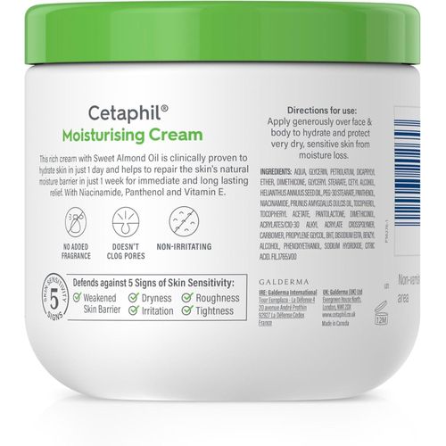 Cetaphil Body Cream – For Dry And Sensitive Skin (UK), 450g