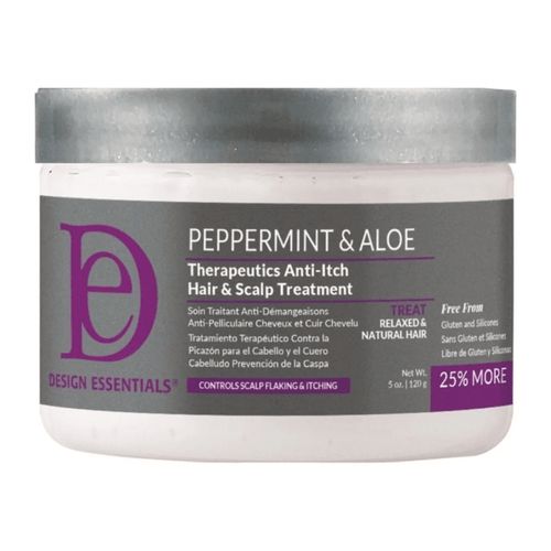 Design Essentials Peppermint & Aloe Food Anti-Itch Hair & Scalp Treatment 113G-Gray