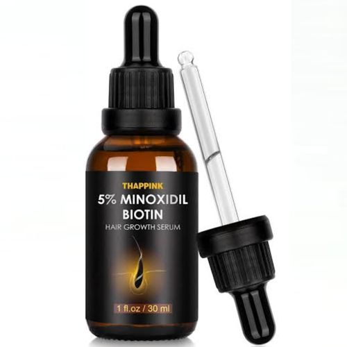 Minoxidil Biotin Hair Growth Serum Minoxidill 5% Hair Regrowth Treatment for Scalp Hair Loss Hair Thinning, Hair Growth Serum for Men Women 1 fl.oz
