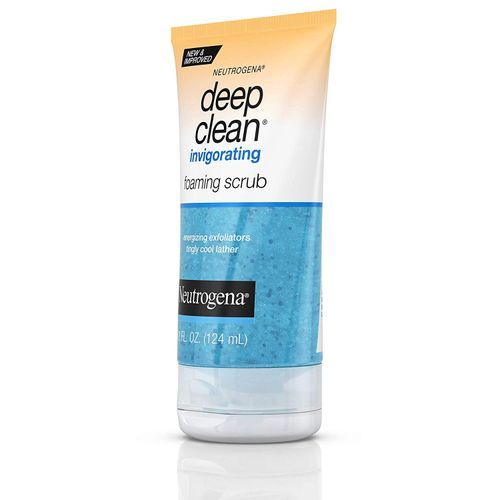 Neutrogena Deep Clean Invigorating Foaming Face Scrub And Exfoliating Face Wash, 124ml