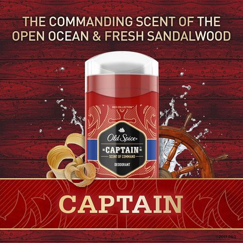 Old Spice Red Collection Captain Scent Deodorant For Men, 3oz.