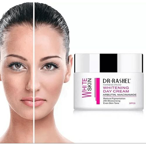 Dr Rashell White Skin Day Cream For Women and Men (50 g) All Skin Types Repairs skin cells Provides sun protection Brightens and rejuvenates skin 100% Vegan Paraben Free