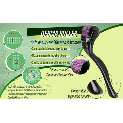 Aliver - 3 in 1 Rosemary Oil, Black Castor & Batana Oil For Hair Growth with Derma Roller 60mls
