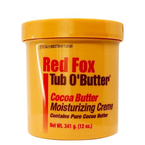 Red Fox Tub O'Butter Cocoa Butter, Moisturizing Cream [NB; Expires After 12 Months Of Opening]