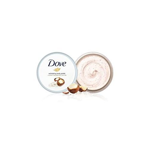 Dove Macadamia & Rice Milk Exfoliating Polish Body Scrub  10.5 Oz