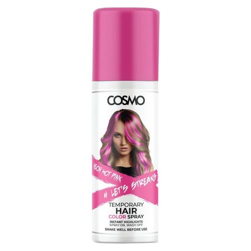 Cosmo Neon Hot Pink Temporary Colour Hair Spray-100Ml