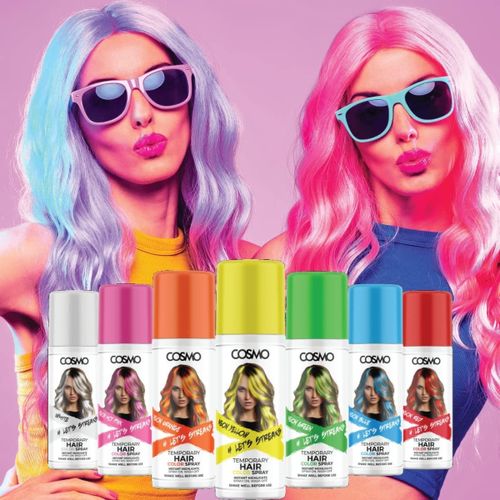Cosmo Neon Hot Pink Temporary Colour Hair Spray-100Ml