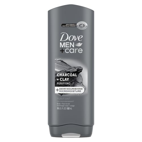 Dove Men+Care Charcoal + Clay Purifying Body + Face Wash 400ml