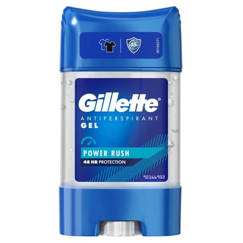Gillette Power Rush Antiperspirant Clear Gel 70ml 2.37 Fl Oz