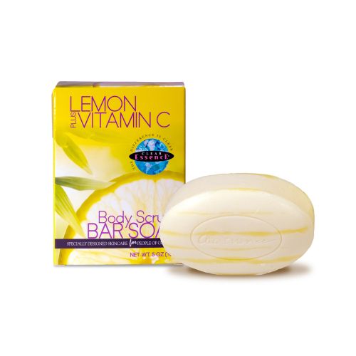 Clear Essence Lemon And Vitamin C Body Scrub Bar Soap 150G-White