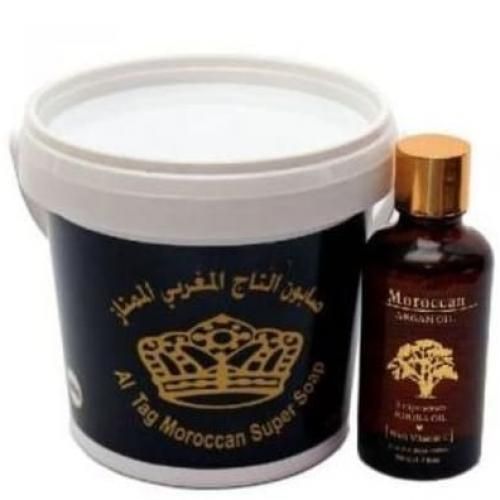 Set of Al Tag Morocan Super Soap 600g & Argan Oil Serum With Vitamin C 50ml