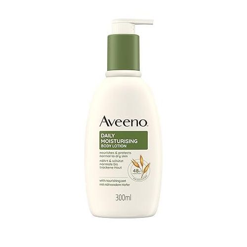 Aveeno Daily Moisturising Body Lotion Fragrance Free for Normal Sensitive and Dry Skin 300ml