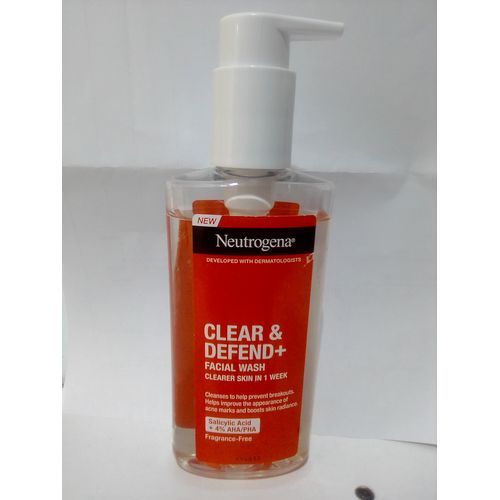 Neutrogena Clear and Defend Facial Wash Cleanse Skin in on ne week,  200ml