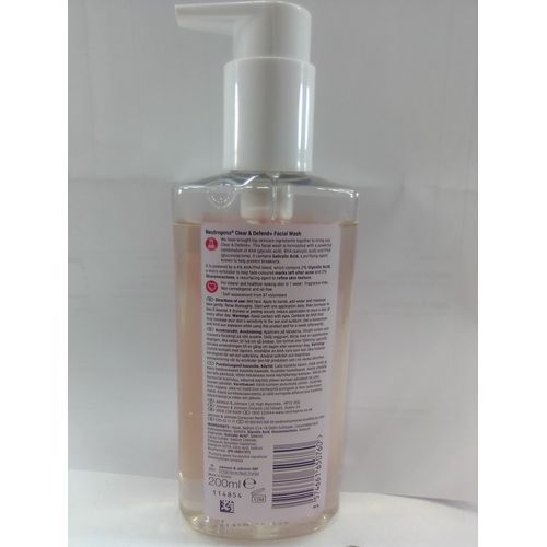 Neutrogena Clear and Defend Facial Wash Cleanse Skin in on ne week,  200ml