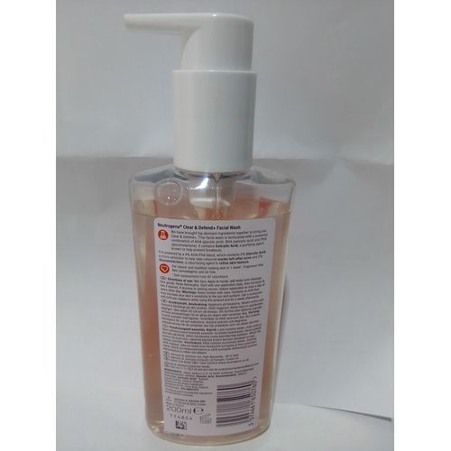 Neutrogena Clear and Defend Facial Wash Cleanse Skin in on ne week,  200ml