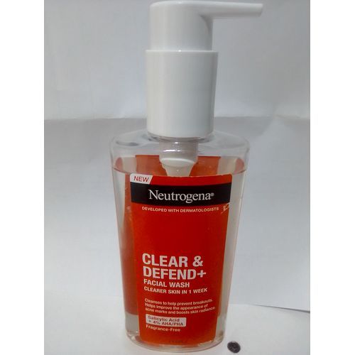 Neutrogena Clear and Defend Facial Wash Cleanse Skin in on ne week,  200ml
