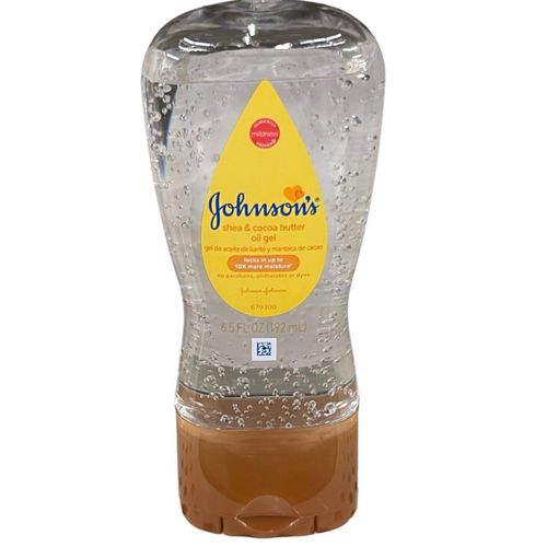 Johnson's Baby Oil Gel With Shea & Cocoa Butter For Baby Massage, 6.5 Fluid Ounce