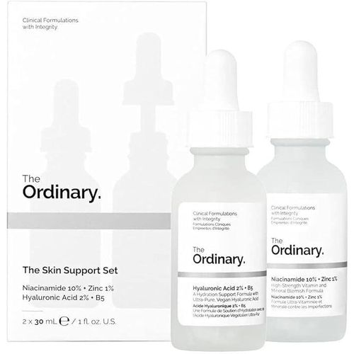 The Ordinary Skin Support Set DOU PACK: Niacinamide 10% + Zinc 1%, Hyaluronic Acid 2% + B5 - 2 x 30 mL