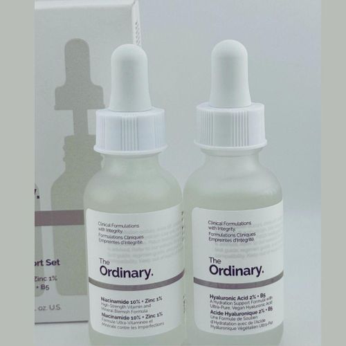 The Ordinary Skin Support Set DOU PACK: Niacinamide 10% + Zinc 1%, Hyaluronic Acid 2% + B5 - 2 x 30 mL
