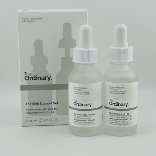 The Ordinary Skin Support Set DOU PACK: Niacinamide 10% + Zinc 1%, Hyaluronic Acid 2% + B5 - 2 x 30 mL