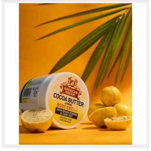 American Dream Cocoa Butter Lemon Body Cream With Kojic Acid And Liquorice..