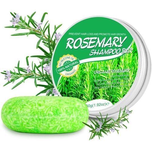 Rosemary Organics Hair Shampoo Bar Anti Dandruff Soap Bar for Itchy Scalp Dry Hair Growth, Sulfate Free