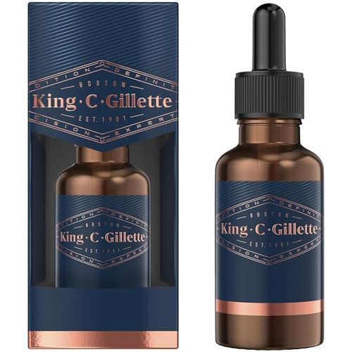 Gillette King C. Men&rsquo;s Beard Oil with Plant Based Argan, Joijoba Avocado, Macadamia Seed and Almond Oils 30 ml
