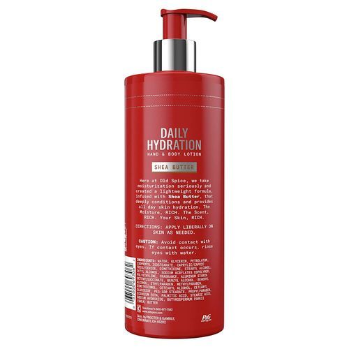 Old Spice Daily Hydration Hand & Body Lotion For Men, With Shea Butter, 16oz