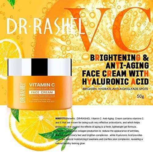 DR Rashel Vitamin C Face Cream - Hyaluronic Acid , Anti Aging and Collagen Moisturizing Strawberry Mask 50g