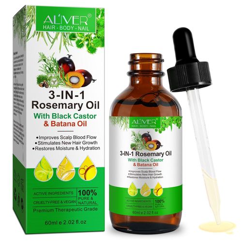 Aliver 3-in-1 Rosemary Oil With Black Castor & Batana Oil