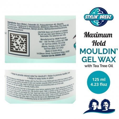 Stylin' Dredz Mouldin' Gel Wax Dreadlock Gel Wax with Tea Tree Oil -125 ml