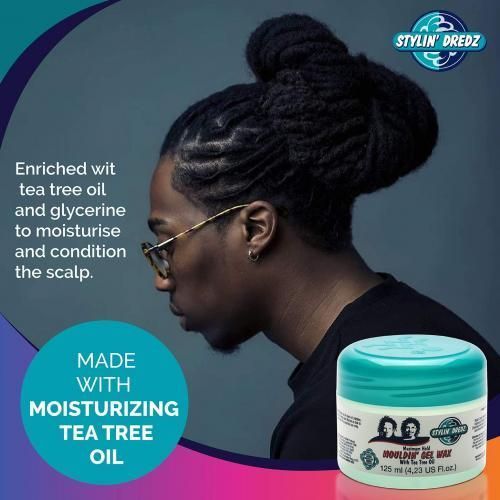 Stylin' Dredz Mouldin' Gel Wax Dreadlock Gel Wax with Tea Tree Oil -125 ml