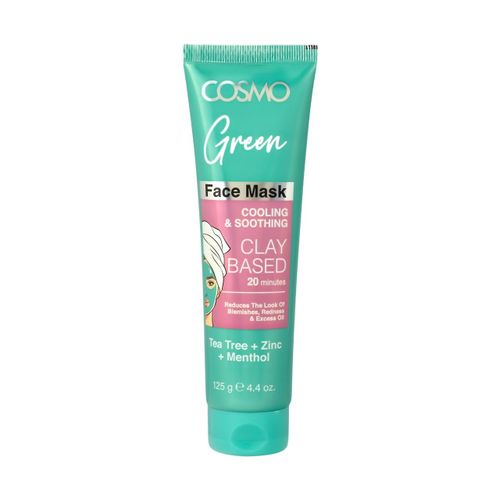 Cosmo Green Face Mask With Tea Tree Zinc & Menthol 125G-Green