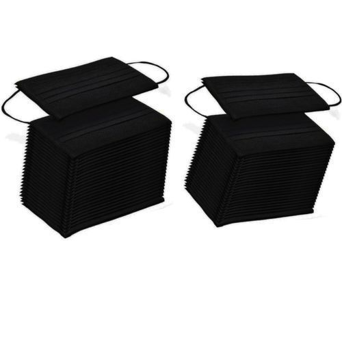 100 Pcs Of Disposable Face Mask - Black