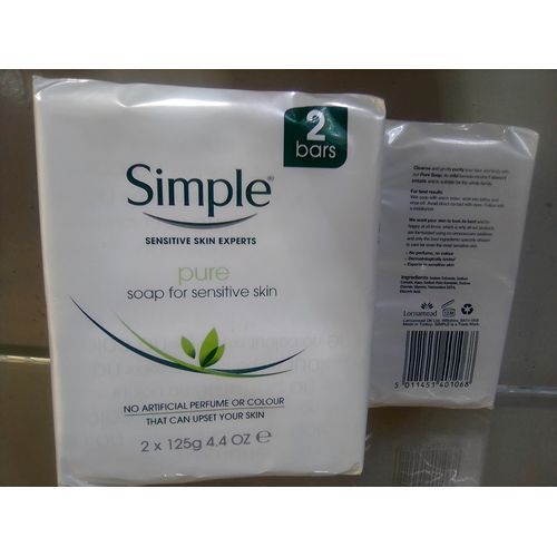 Simple Brand Pure Soap For Sensitive Skin -White