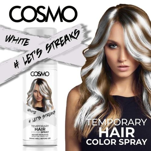 Cosmo Neon White Temporary Hair Colour Spray-100Ml