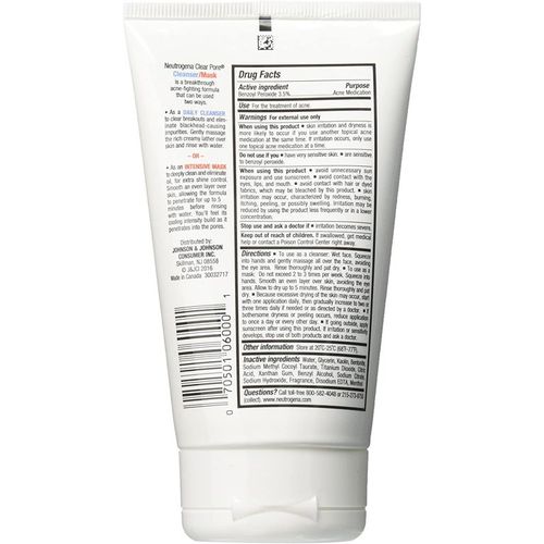 Neutrogena Clear Pore Cleanser/Mask 125ml