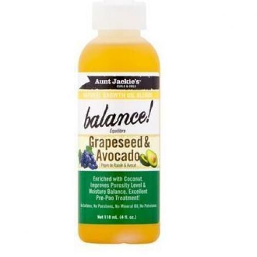 Aunt Jackie'S Aunt Jackie&rsquo;s Balance! Grapeseed & Avocado Natural Growth Oil 118ml (4 oz.)