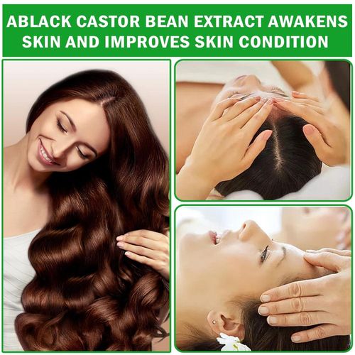Jamaican Black Castor Oil Organic Cold Pressed Unrefined Glass Bottle 100% Pure Cold Pressed Organic Castor Oil for Hair Eyelashes Eyebrows Growth(60ML)