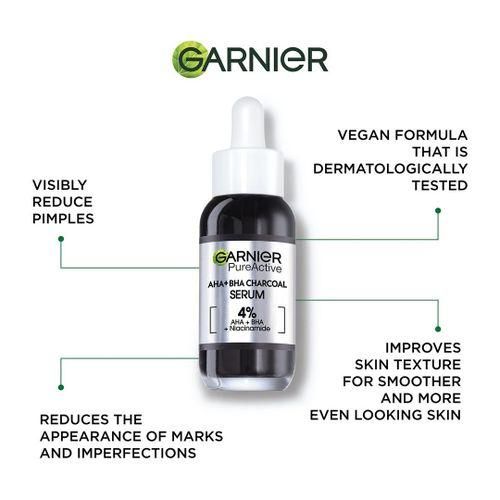 Garnier Fructis Skin Active AHA +BHA With Charcoal Anti Blemish Serum. 30ml