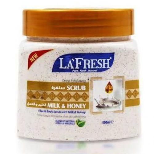 La Fresh Milk & Honey Face & Body Exfoliating Scrub 500ml
