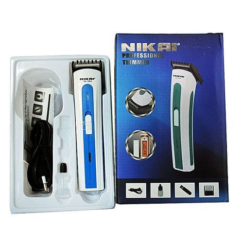 Nikai Professional Rechargeable Hair Clipper Trimmer - Blue, White