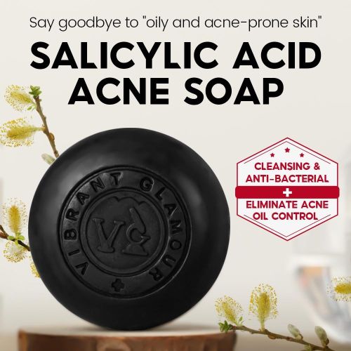 Lanbena Salicylic Acid Acne Treatment Soap Pore Exfoliating Softening Skin Face Deep Cleansing Foam