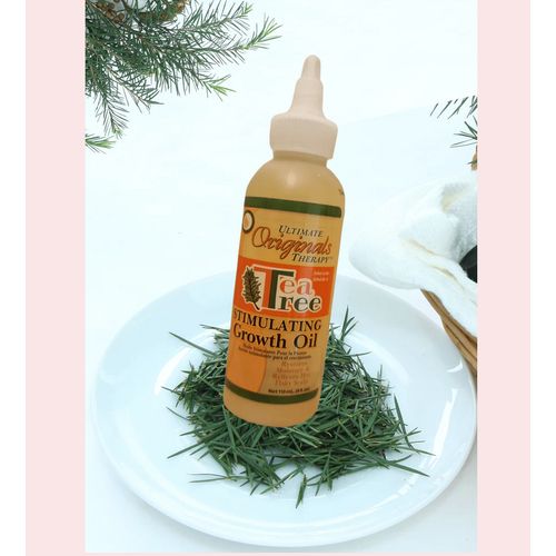 Originals Tea Tree Oil Stimulating Growth Oil, Hair & Scalp Moisturizing, Relieves Dry, Itchy, Flaky Scalp, Replenishes Dry Brittle Hair, 4oz