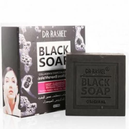 Dr Rashell Collagen And Charcoal Black Soap 100g