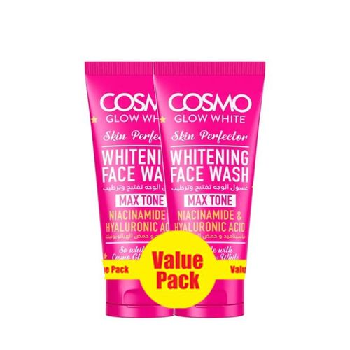 Cosmo Glow White Skin Perfector Whitening Face Wash 125Ml(2 Piece Value Pack)-Pink