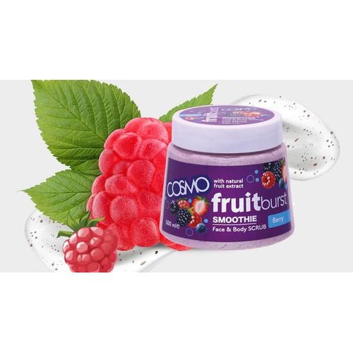 Cosmo Berry Fruit Burst Body & Face Scrub- 500Ml